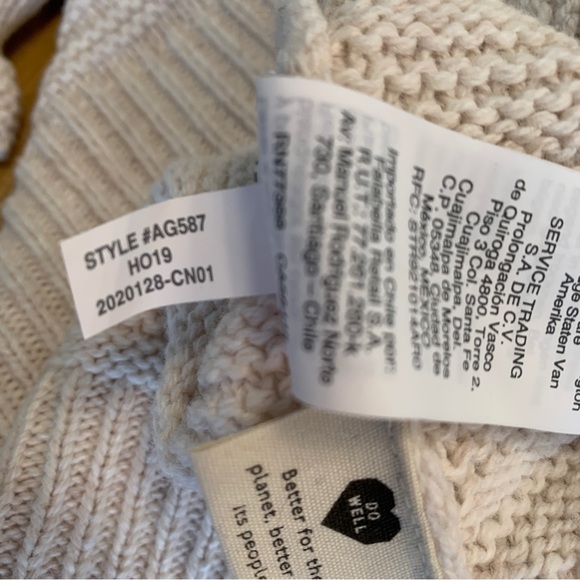 Madewell Ruffleneck  Pullover Sweater in Cotton Merino Yarn Size XXS - Picture 7 of 11